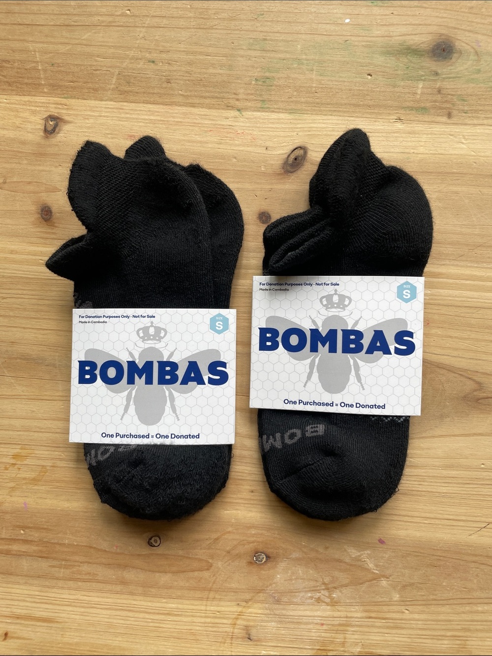 (2) Bombas Black No-Show Socks NWT
